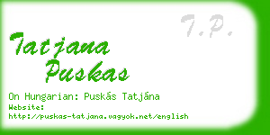 tatjana puskas business card